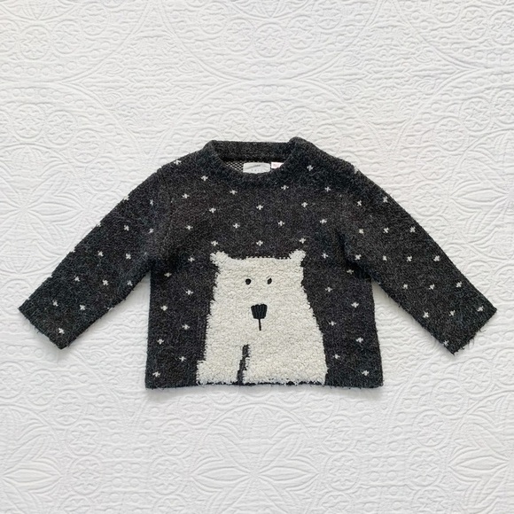 Zara Kids' Knitwear Snowy Bear Sweater (18-24 Months) - Picture 1 of 5